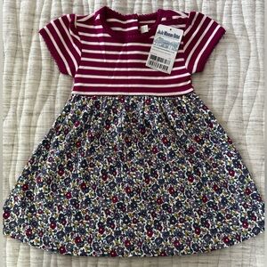 Jojo Maman Bébé floral tee dress 6-12M NWT
